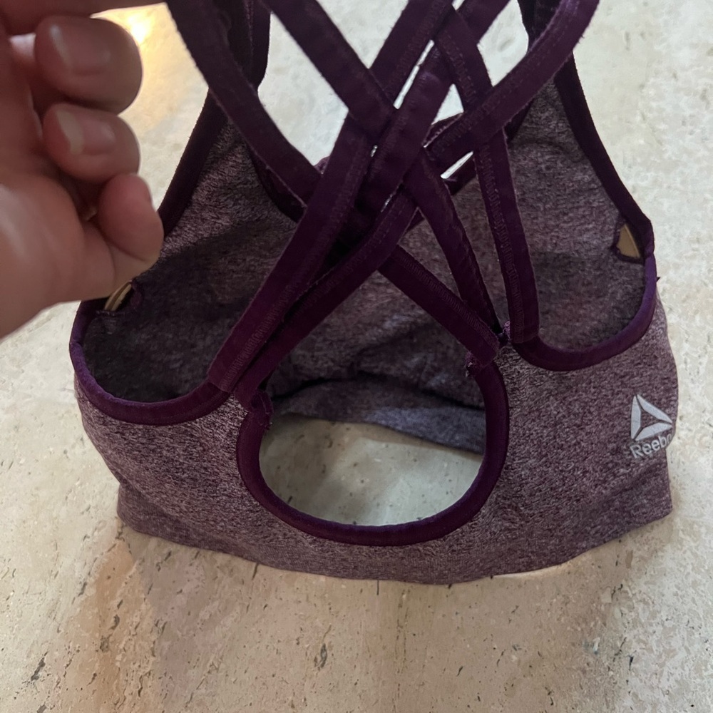 Reebok Strappy Purple Sports Bra Size Small - Picture 7 of 7